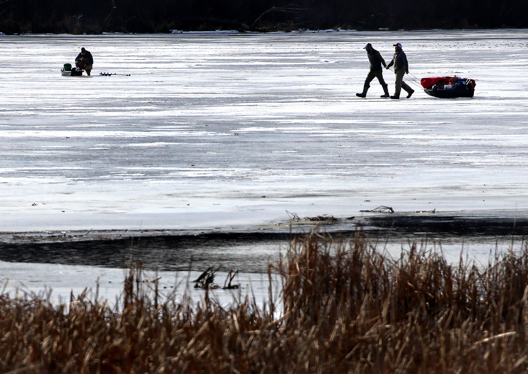 Frozen lake